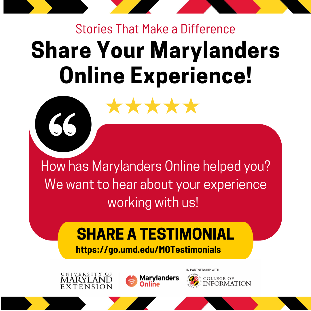 Marylanders Online Testimonials