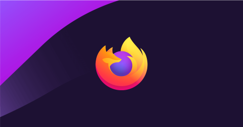 Logo of Mozilla Firefox on a purple background